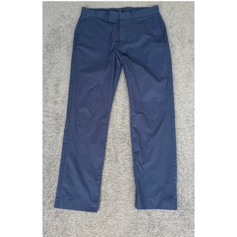 J.Crew Thompson Flex Tapered Pants Mens 30x30 Navy Blue Chino Trousers